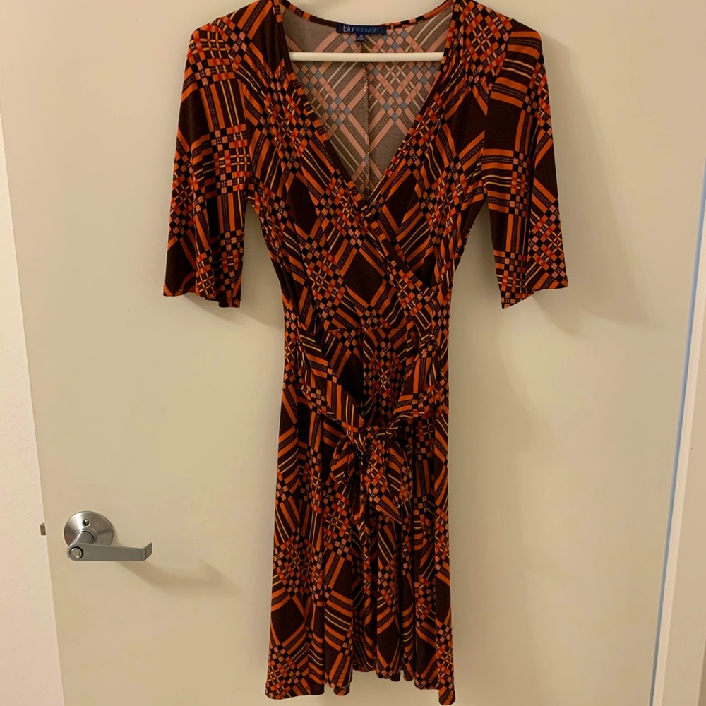 Geometric wrap dress